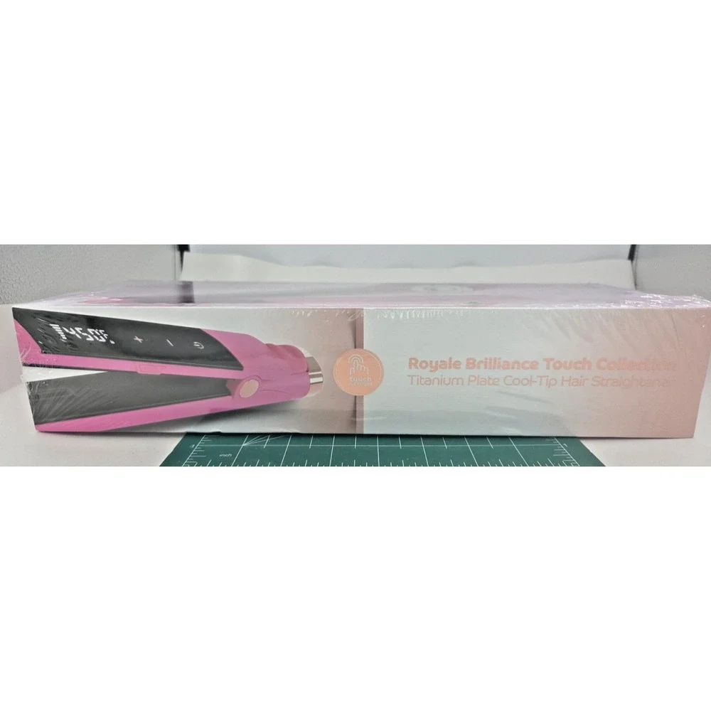 Royale Genius Heating Brilliance Touch Titanium Collection Pink Straightener NEW